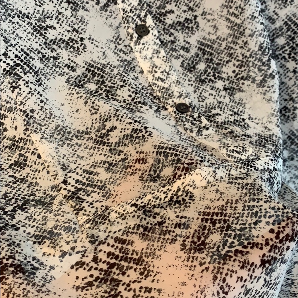 Ro & De Snake Print Button Down Blouse - image 6